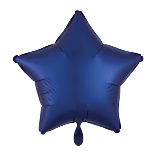 Folienballon Stern Navy Blue Silk Lustre