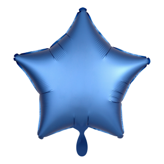 Folienballon Stern Azure Blue Silk Lustre