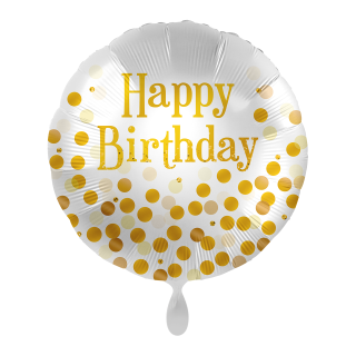 Folienballon Golden Birthday Party