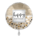 Folienballon Natural Dots & Stripes Birthday