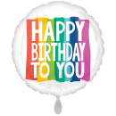 Folienballon Birthday Rainbow Wishes