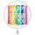 Folienballon Birthday Rainbow Wishes