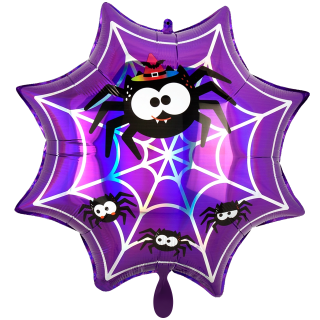 Folienballon Iridescent Spiderweb