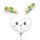 Folienballon Frohe Ostern Spotted Bunny Head nur Luftfüllung