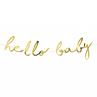 Bannergirlande Hello Baby gold