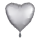 Folienballon Herz Silber Silk Lustre