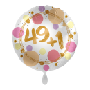 Folienballon Zahl 49+1 Shiny Dots