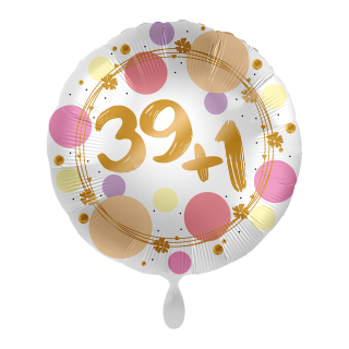 Folienballon Zahl 39+1 Shiny Dots