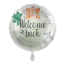 Folienballon Welcome Back Globetrotter