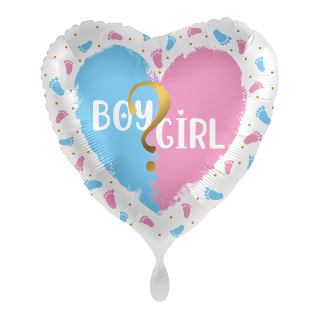 Folienballon Gender Boy or Girl Füße