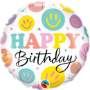 Folienballon Birthday Colorful Smiles