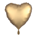 Folienballon Herz Gold Silk Lustre