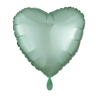 Folienballon Herz Mint Silk Lustre