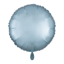 Folienballon Rund Pastel Blau Silk Lustre