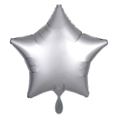 Folienballon Stern Silber Silk Lustre