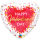 Folienballon Valentines Watercolor Hearts