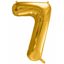 Folienballon Zahl 7 gold gefüllt