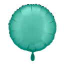 Folienballon Rund Jade Grün Silk Lustre gefüllt