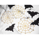 Papierdekoration Halloween Spinnennetz gold