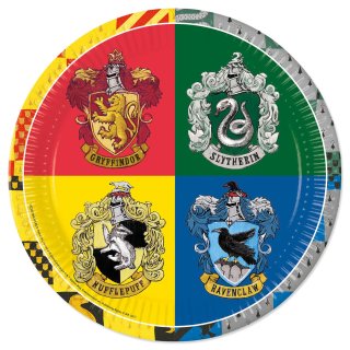 Pappteller Harry Potter - Hogwarts Houses