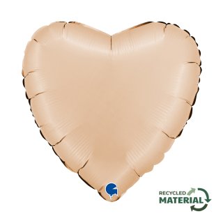 Folienballon Herz Satin Nude