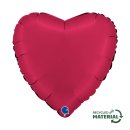 Folienballon Herz Satin Cherry