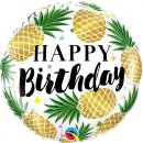 Folienballon Birthday Golden Pineapple