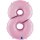 Folienballon Zahl 8 rosa pastell