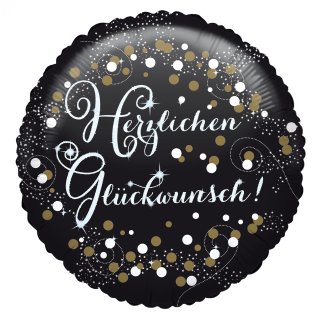 Folienballon Sparkling Birthday Herzlichen Glückwunsch