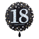 Folienballon Zahl 18 Sparkling Birthday