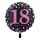 Folienballon Zahl 18 Pink Celebration