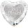 Folienballon Just Married Hearts Silver