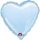 Folienballon Herz blau pastell perlmutt metallic