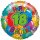Folienballon Zahl 18 holographic