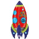 Folienballon Birthday Rocket