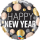 Folienballon Metallic Dots Happy New Year