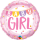 Folienballon Baby Girl Banner & Dots