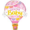 Folienballon Welcome Baby Pink Balloon