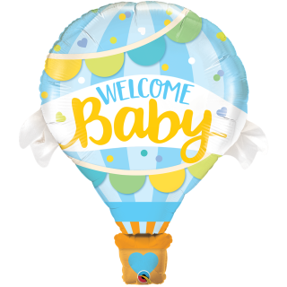 Folienballon Welcome Baby Blue Balloon