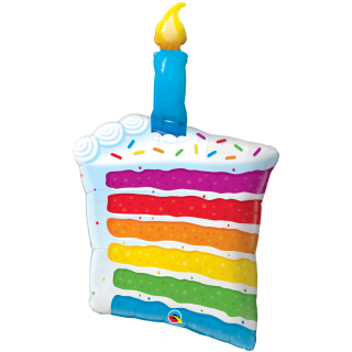 Birthday Rainbow Cake und Candle