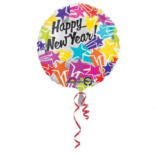 Folienballon Bright Stars Happy New Year