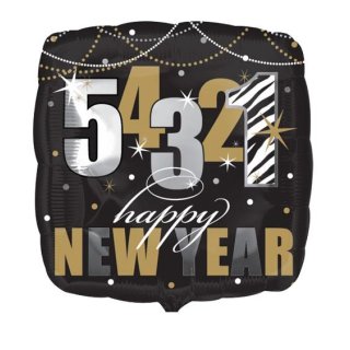 Folienballon 54321 Happy New Year