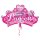 Folienballon Birthday Princess Crown & Gem