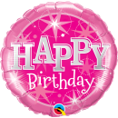 Folienballon Birthday Pink Sparkle