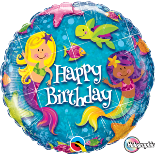 Folienballon Geburtstag Mermaid Happy Birthday