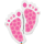 Folienballon Baby Feet Pink*