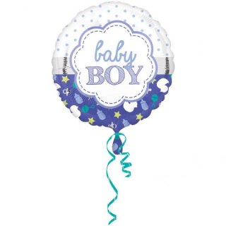 Folienballon Baby Boy Muschel