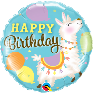 Folienballon Birthday Llama