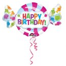 Folienballon Birthday Sweet Shop groß