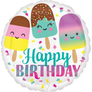 Folienballon Happy Ice Cream Birthday